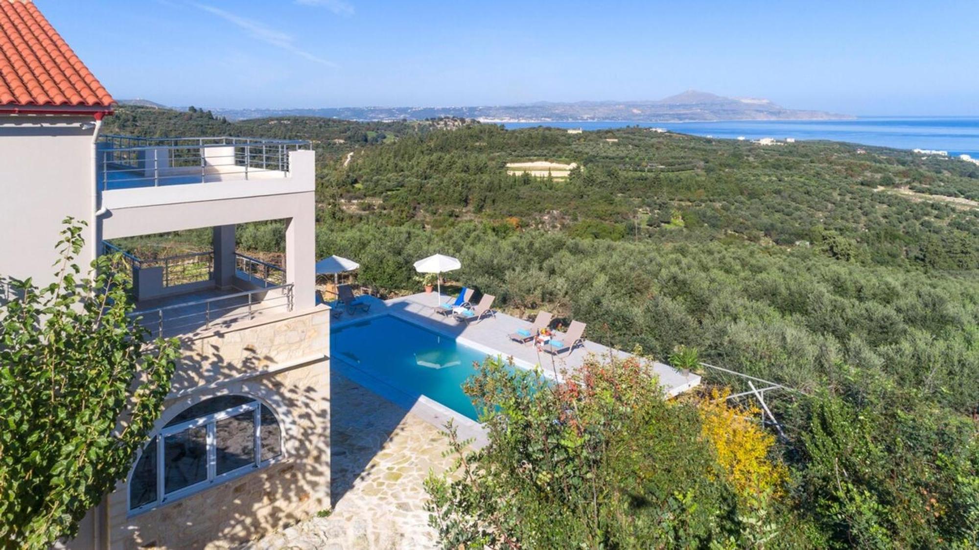 Villa Konstantinos Hilltop Vineyard Escape Almirida Exterior foto